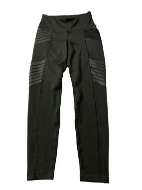 Old Navy Active Elevate Go-Dry Moto Leggings - High-Waisted Black - Small